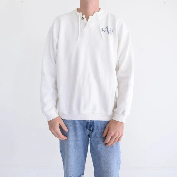 Vintage 90S Outfit Usa By  Diport White Button Collar Key West, Florida Size XL - Picture 1 of 10